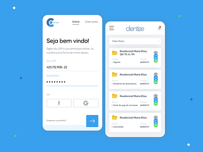 Clientize - App animation app app design brasil design mobile product design ui uidesign ux uxdesign webdesign website