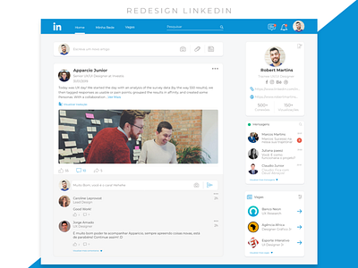 Redesign Linkedin animation app art branding design flat identity illustration ios linkedin logo minimal mobile ui ux uxdesign visual web website