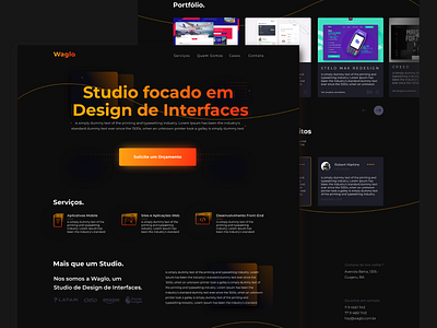 Waglo Studio adobe xd design flat logo portfolio ui uidesign ux uxdesign website