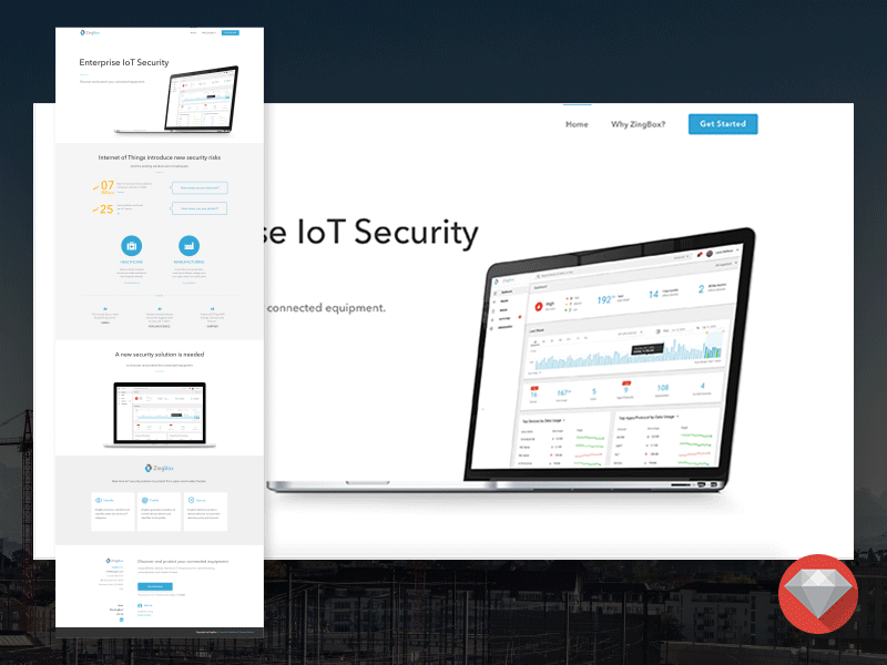 Enterprise IoT Security Dashboard SaaS Startup Website animation clean dashboard enterprise gif iot security web design website