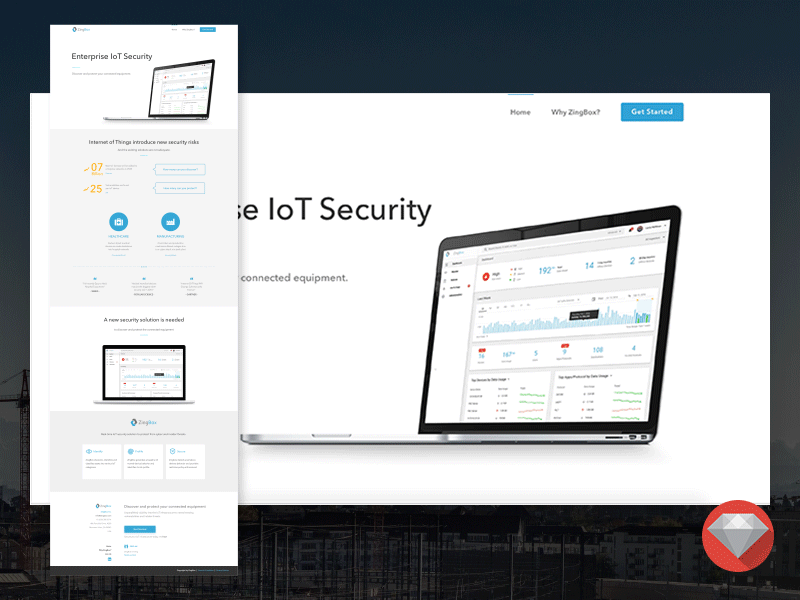 Enterprise IoT Security Dashboard SaaS Startup Website