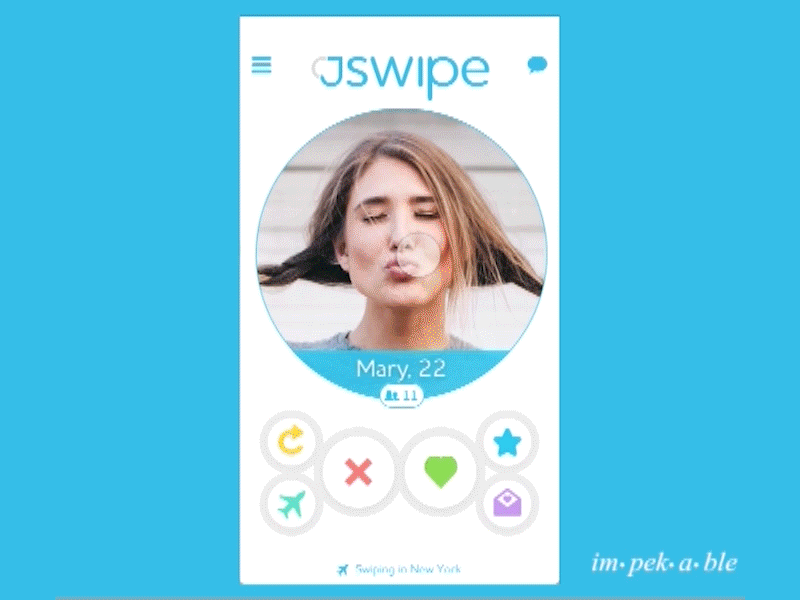 JSwipe - Jewish Tinder Dating app animations app design gif ios mobile principle ux