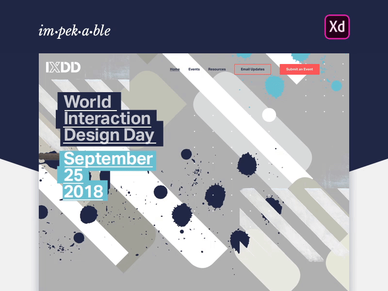 Adobe World Interaction Design Day Website adobe xd adobepartner gif ixdd madewithadobexd madewithxd ui ux web xd