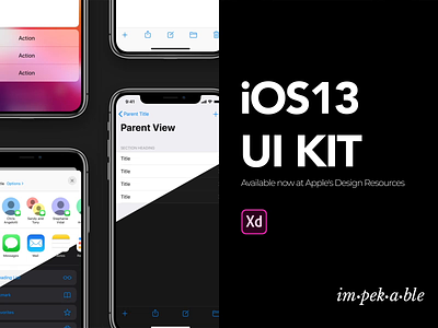 Official iOS 13 Adobe XD UI Kit adobepartner adobexd apple ios kit mobile ui