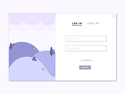 log in/sign up (DailyUI -001)