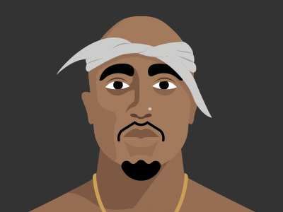 Tupac hiphop illustration portrait rap