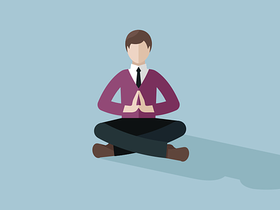 Article illustration icon illustration meditation