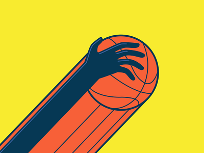 Article illustration basketball icon illustration orange yellow