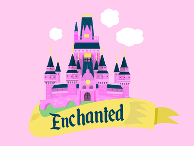 Vectober - Day 7 - Enchanted castle digital illustration fantasy illustration inktober sketch vectober vectober2019 vector