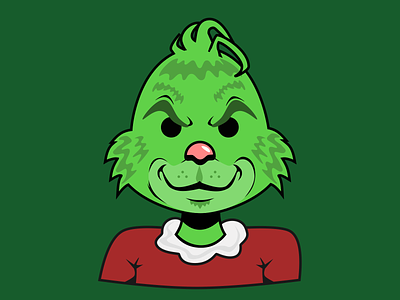Holiday Illustration - The Grinch christmas christmas illustratuion daily art flatillustration grinch illustration sketch thegrinch vectober vector whoville