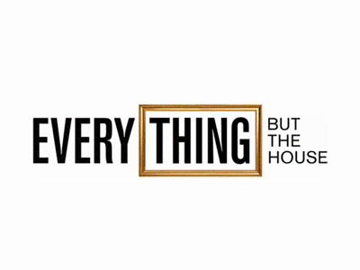 Everything but the House animated logo branding branding refresh brandmark design geometric identity logo marketplace minimal rebrand sans serif typography