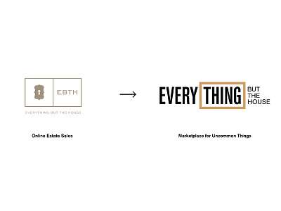 Everything but the House Rebrand branding branding refresh geometric identity logo logo design marketplace minimal rebrand sans serif typography
