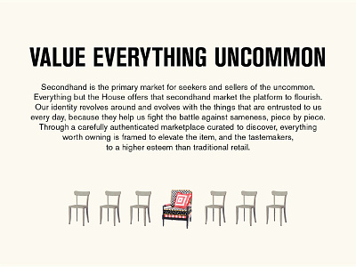 Everything but the House Mission advertising advertising campaign advertising design brand refresh branding design ebth eclectic everything but the house identity marketplace mission rebrand secondhand typography value vector