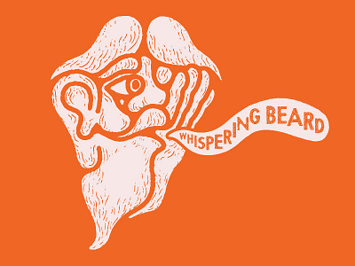 Whispering Beard Logo Design brand mark folk folk art gritty grunge hand drawn handmade identity design logo mark