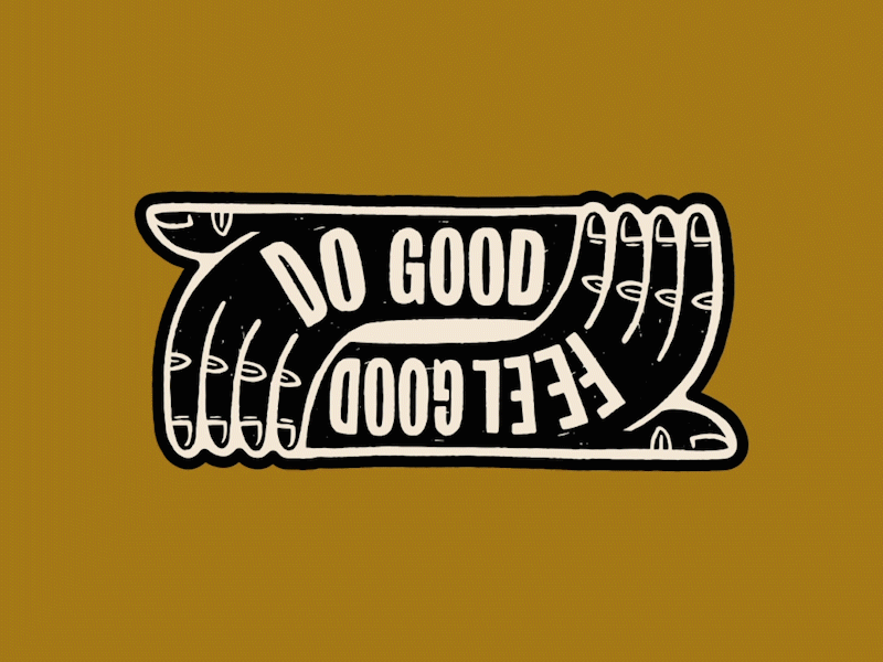 Do Good Feel Good animation branding design gif hand drawn type identity illustration typography