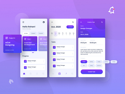 Task Manager- Mobile App app branding clean design dribbble firstshot hero home page mobile mobileapp taskmanager time timesaver ui user interface