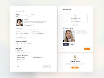Profile UI Components clean design hero home page profile profilecomponents register ui user interface