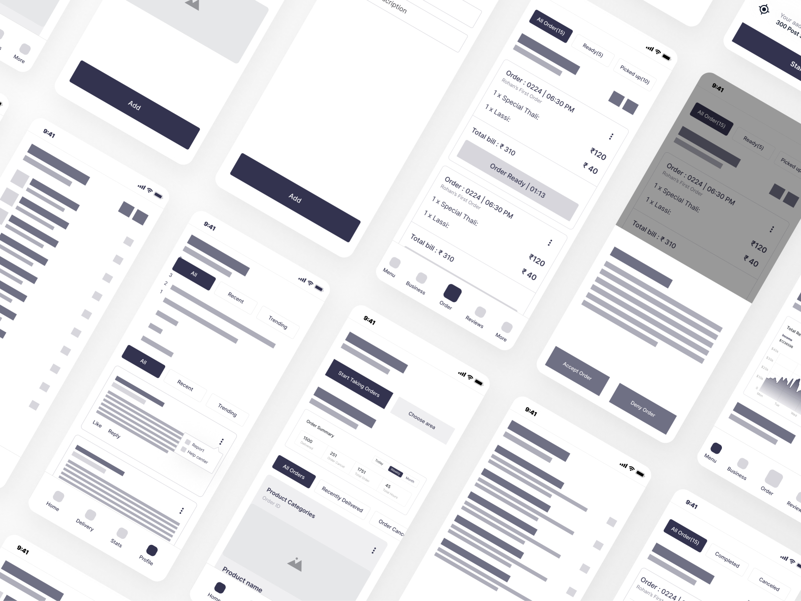 Mobile App Wireframe Design by PixlerLab on Dribbble