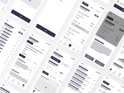 Mobile App Wireframe Design android design ios lofi wireframe mobileapp wireframe