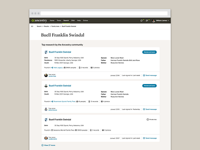 Tree Results Browsing Experience product design ui design ux design visual design