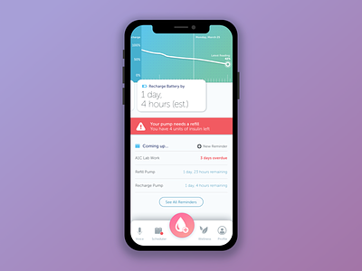 Diabetes App - Layered Alerts app design product design typography ui design ux design visual design