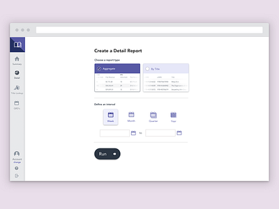 Detail Report Landing Page