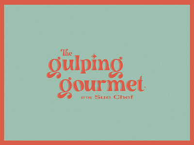 The Gulping Gourmet branding color dinner party experience identity illustrator logo recipe typo typography