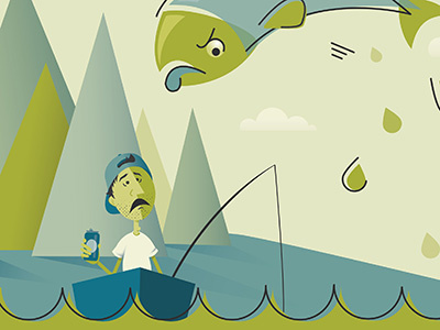 Dont Get Fish Slapped campaign illustration poster