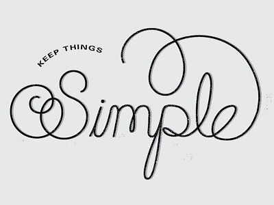 keep it simple lettering script