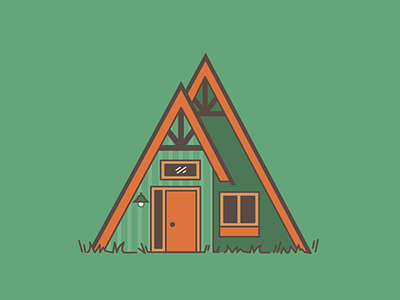 A-Frame cabin illustration