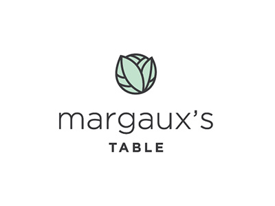 Margaux's Table Logo Concept brusselsprout fresh illustration logo restaurant