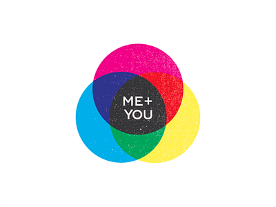 Me + You color illustration overlap valentines