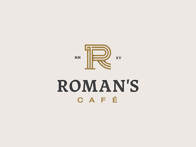 Roman's cafe brand logo r roman