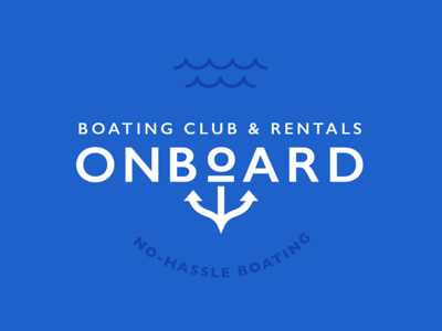 Onboard anchor boating branding design illustration illustrator logo typography water