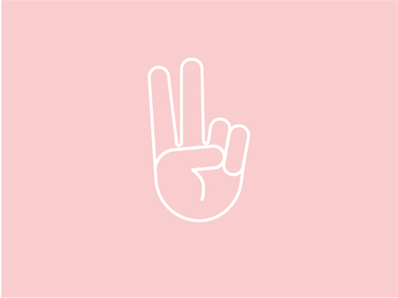 PEACE-A branding design hand icon illustration mono line peace pizza sketch