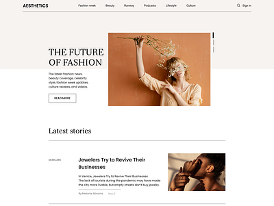 Fashion blog blog design fashion figma uxui website