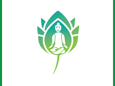 Lotus Yoga design flat icon illustrator logo logo 2d lotus logo minimal yoga yoga pose
