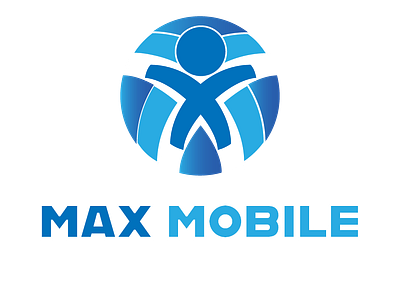 Logo Max Mobile branding design icon logo logo 2d typography