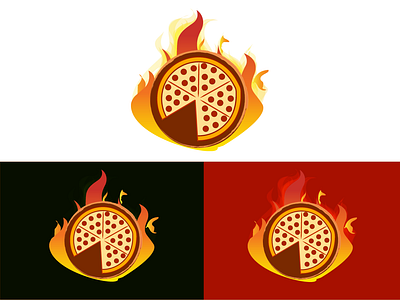 Logo Pizzafire branding design icon illustration logo logo 2d