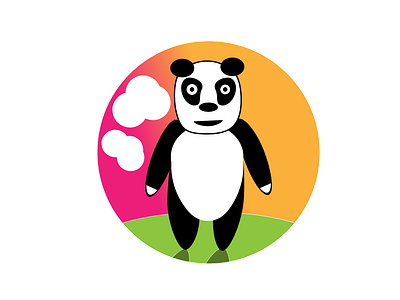 Panda design flat illustration illustrator minimal vector