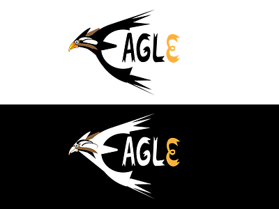 Eagle branding design flat icon illustrator lettering logo logo 2d minimal typography