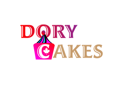Dory Cakes Canadian branding design icon logo logo 2d typography