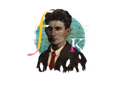 Kafka art branding caner design editorial illustration typography uyanik