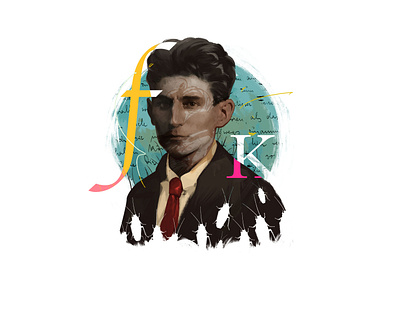 Kafka art branding caner design editorial illustration typography uyanik