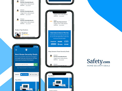 Home Security Deals - Safety.com mobile security site slider website