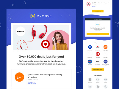 MYMOVE Deals Hub Email brands categories coupons deals email moving