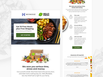 MYMOVE Hello Fresh Email Campaign email email campaign email series email template food hellofresh meal delivery