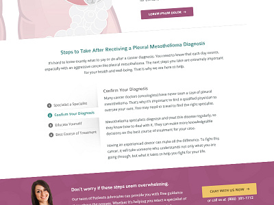 Pleural Cancer - Cover Page cover page cta full width medical site tabs website