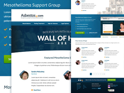 Asbestos - Wall Of Hope cancer conversion cta hope medical site survivors website
