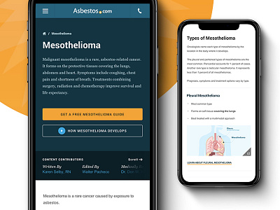 Asbestos.com Mobile Experience mobile site website